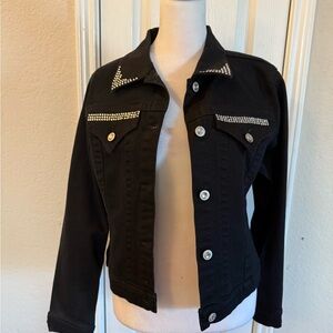 Lawman Black Rhinestone Women's Jacket M
